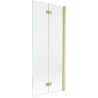 Mexen Mist Duschwand 2-flügelig rechts 80 x 150 cm, transparent, gold gebürstet - 8A9-080-002-55-00-P
