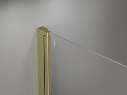 Mexen Mist Duschabtrennung 2-flügelig rechts 100 x 150 cm, transparent, gebürstetes Gold - 8A9-100-002-55-00-P