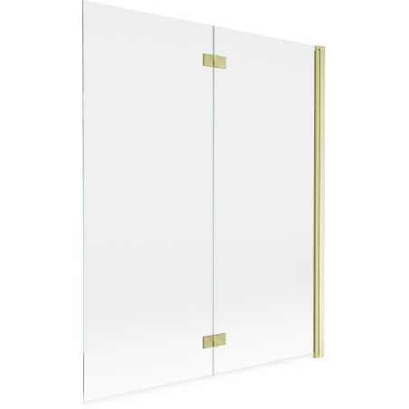 Mexen Mist Duschwand 2-flügelig rechts 140 x 150 cm, transparent, gebürstetes Gold - 8A9-140-002-55-00-P
