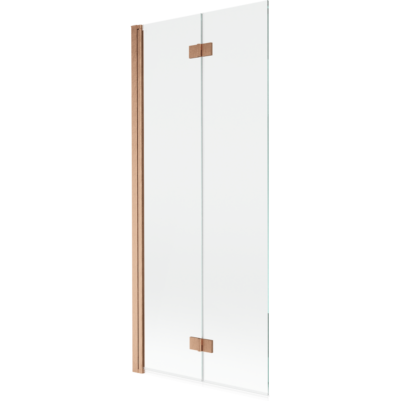 Mexen Mist Duschabtrennung, 2-flügelig Links 80 x 150 cm, Transparent, Gebürstetes Kupfer - 8A9-080-002-65-00-L