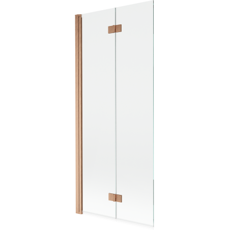 Mexen Mist Duschabtrennung, 2-flügelig Links 80 x 150 cm, Transparent, Gebürstetes Kupfer - 8A9-080-002-65-00-L