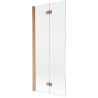 Mexen Mist Duschabtrennung, 2-flügelig Links 80 x 150 cm, Transparent, Gebürstetes Kupfer - 8A9-080-002-65-00-L