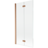 Mexen Mist Duschabtrennung 2-flügelig links 90 x 150 cm, transparent, gebürstetes Kupfer - 8A9-090-002-65-00-L