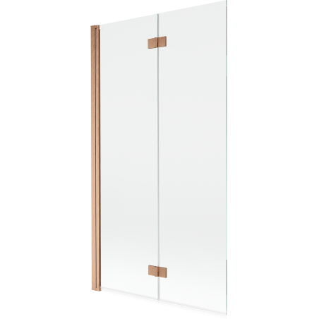 Mexen Mist Duschabtrennung 2-flügelig links 100 x 150 cm, transparent, gebürstetes Kupfer - 8A9-100-002-65-00-L
