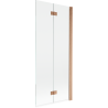 Mexen Mist Duschwand 2-flügelig rechts 80 x 150 cm, transparent, gebürstetes Kupfer - 8A9-080-002-65-00-P