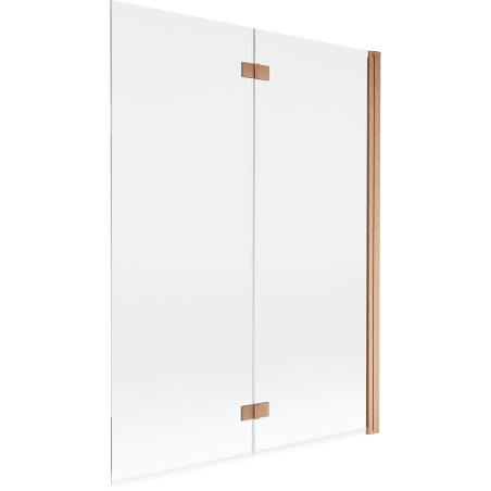 Mexen Mist 2-flügelige Duschwand rechts 130 x 150 cm, transparent, gebürstetes Kupfer - 8A9-130-002-65-00-P
