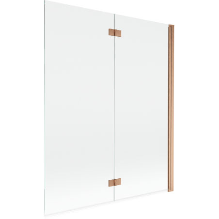 Mexen Mist Duschabtrennung 2-flügelig rechts 140 x 150 cm, transparent, gebürstetes Kupfer - 8A9-140-002-65-00-P