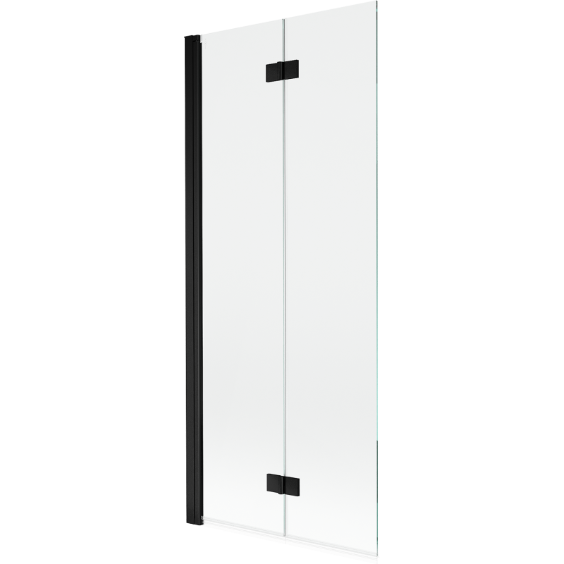Mexen Mist Duschabtrennung, 2-flügelig, links 80 x 150 cm, transparent, schwarz - 8A9-080-002-70-00-L