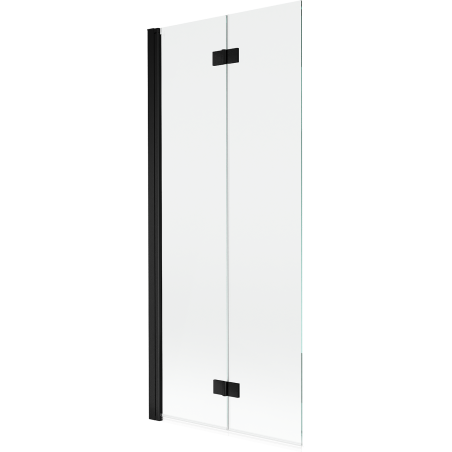 Mexen Mist Duschabtrennung, 2-flügelig, links 80 x 150 cm, transparent, schwarz - 8A9-080-002-70-00-L