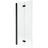 Mexen Mist Duschabtrennung, 2-flügelig, links 80 x 150 cm, transparent, schwarz - 8A9-080-002-70-00-L