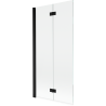 Mexen Mist Duschabtrennung 2-flügelig links 90 x 150 cm, transparent, schwarz - 8A9-090-002-70-00-L