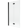 Mexen Mist Duschwand 2-teilig links 100 x 150 cm, transparent, schwarz - 8A9-100-002-70-00-L