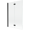 Mexen Mist Duschtrennwand 2-flügelig links 120 x 150 cm, transparent, schwarz - 8A9-120-002-70-00-L