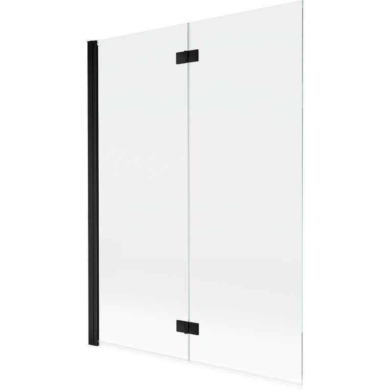 Mexen Mist Duschabtrennung 2-flügelig links 130 x 150 cm, transparent, schwarz - 8A9-130-002-70-00-L