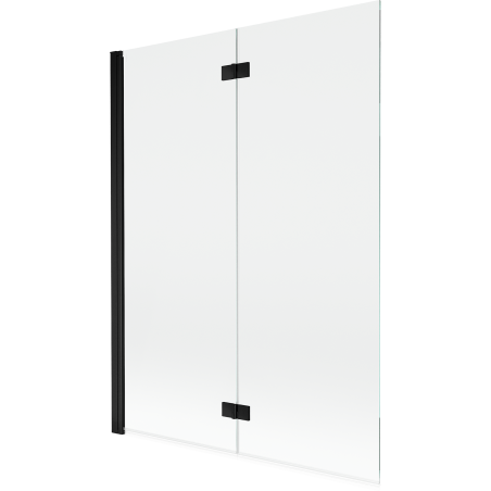 Mexen Mist Duschabtrennung 2-flügelig links 130 x 150 cm, transparent, schwarz - 8A9-130-002-70-00-L