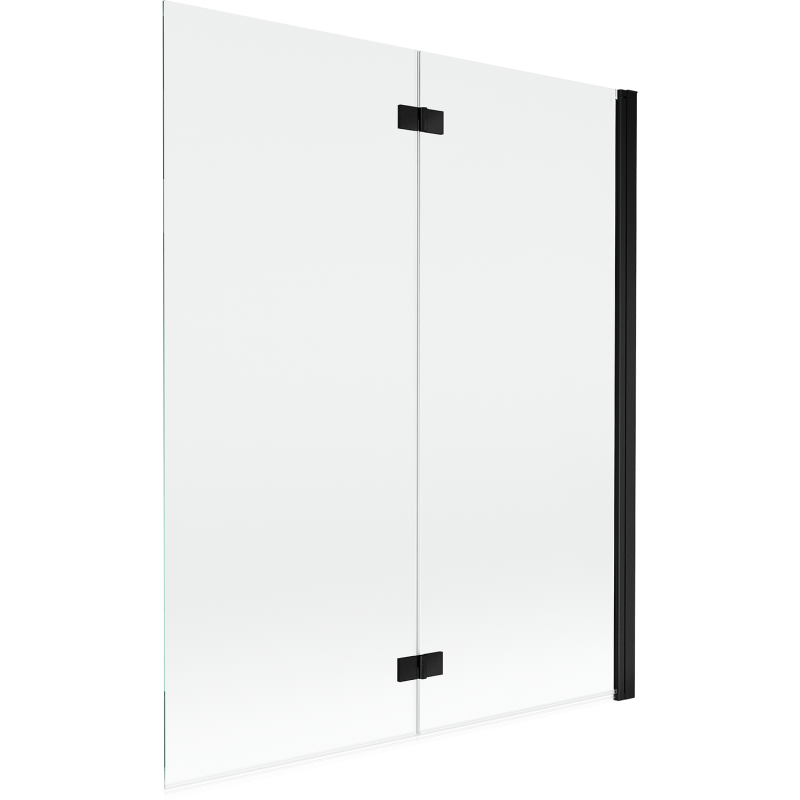 Mexen Mist Duschabtrennung 2-flügelig rechts 140 x 150 cm, transparent, schwarz - 8A9-140-002-70-00-P