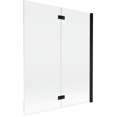 Mexen Mist Duschabtrennung 2-flügelig rechts 140 x 150 cm, transparent, schwarz - 8A9-140-002-70-00-P