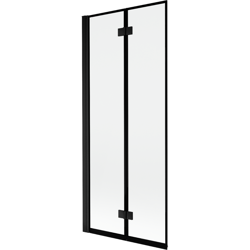 Mexen Mist Duschabtrennung 2-flügelig links 80 x 150 cm, schwarzer Rahmen, schwarz - 8A9-080-002-70-70-L