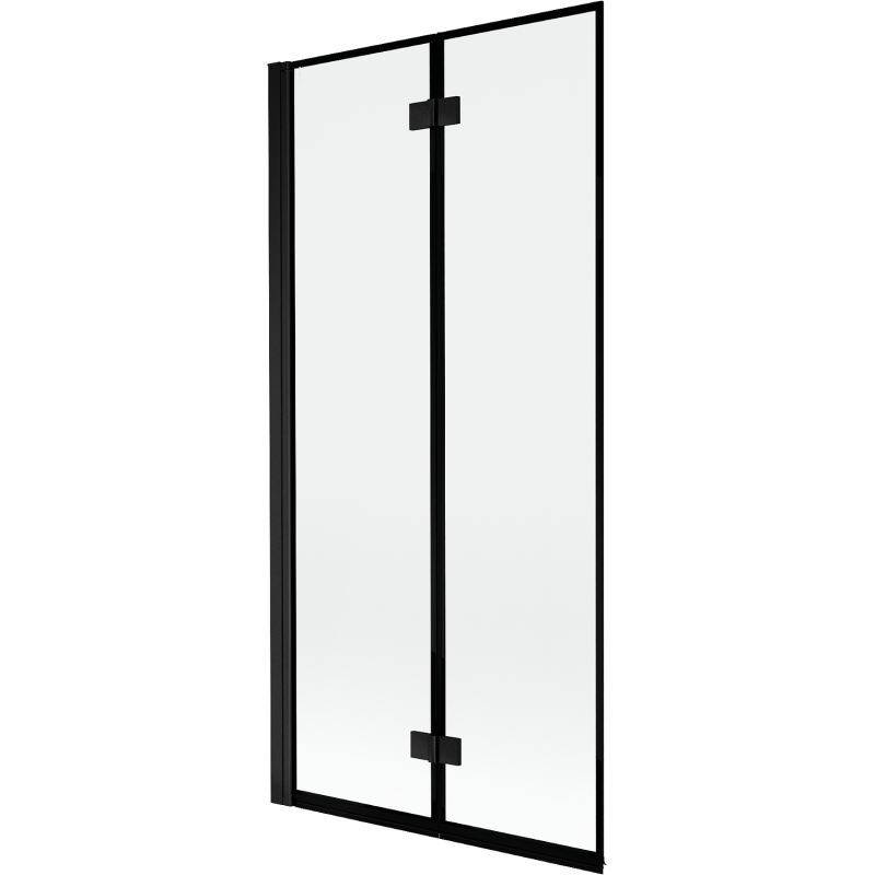 Mexen Mist Duschwand 2-flügelig links 90 x 150 cm, schwarzer Rahmen, schwarz - 8A9-090-002-70-70-L