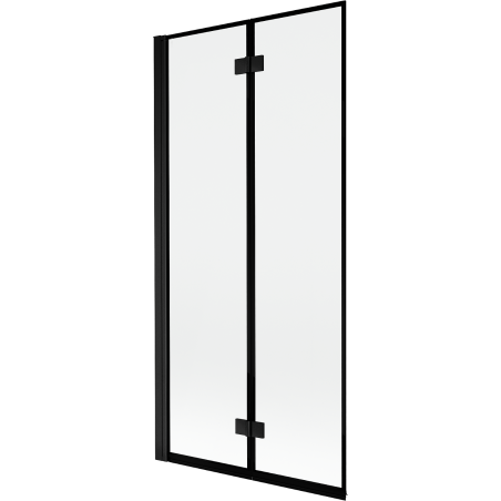 Mexen Mist Duschwand 2-flügelig links 90 x 150 cm, schwarzer Rahmen, schwarz - 8A9-090-002-70-70-L