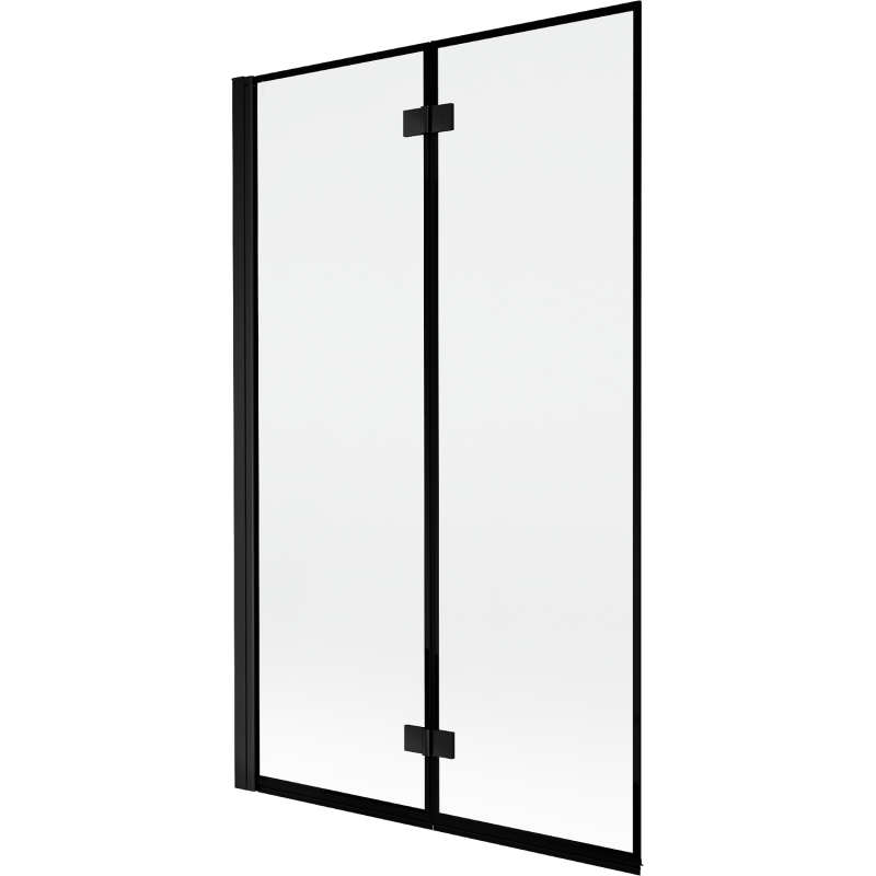 Mexen Mist Duschabtrennung 2-flügelig links 110 x 150 cm, schwarzer Rahmen, schwarz - 8A9-110-002-70-70-L