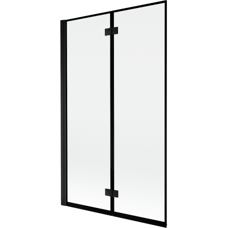 Mexen Mist Duschabtrennung 2-flügelig links 110 x 150 cm, schwarzer Rahmen, schwarz - 8A9-110-002-70-70-L