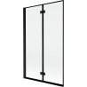 Mexen Mist Duschabtrennung 2-flügelig links 110 x 150 cm, schwarzer Rahmen, schwarz - 8A9-110-002-70-70-L