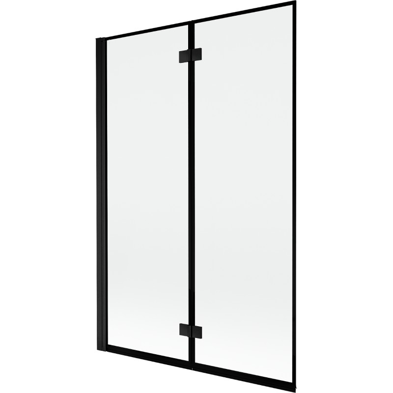 Mexen Mist Duschabtrennung 2-flügelig links 120 x 150 cm, schwarzer Rahmen, schwarz - 8A9-120-002-70-70-L