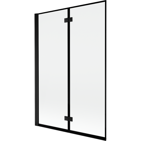 Mexen Mist Duschabtrennung 2-flügelig links 120 x 150 cm, schwarzer Rahmen, schwarz - 8A9-120-002-70-70-L