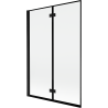 Mexen Mist Duschabtrennung 2-flügelig links 120 x 150 cm, schwarzer Rahmen, schwarz - 8A9-120-002-70-70-L