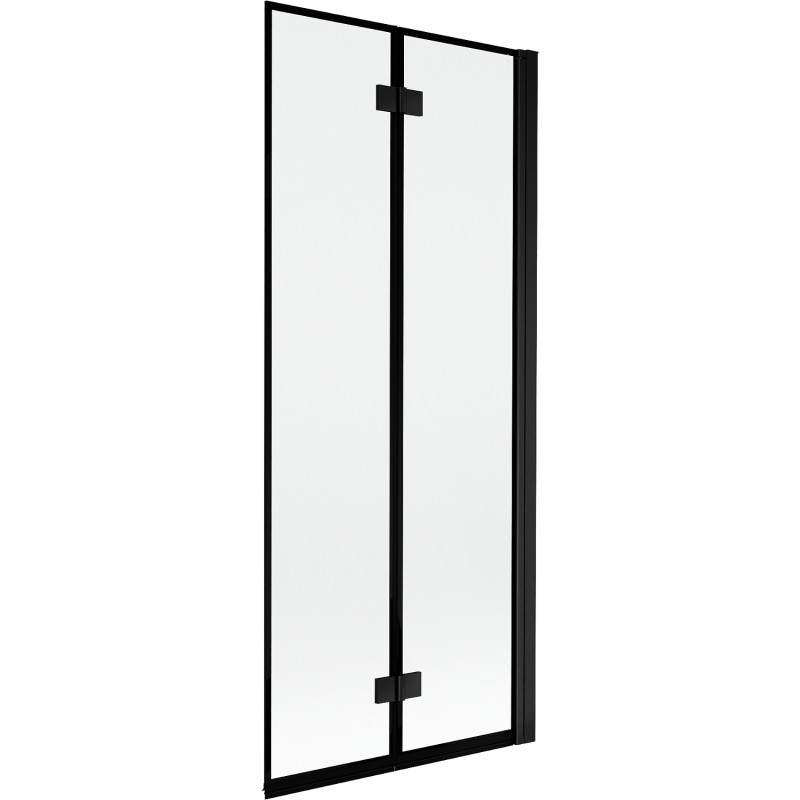 Mexen Mist Duschabtrennung 2-flügelig rechts 80 x 150 cm, schwarzer Rahmen, schwarz - 8A9-080-002-70-70-P