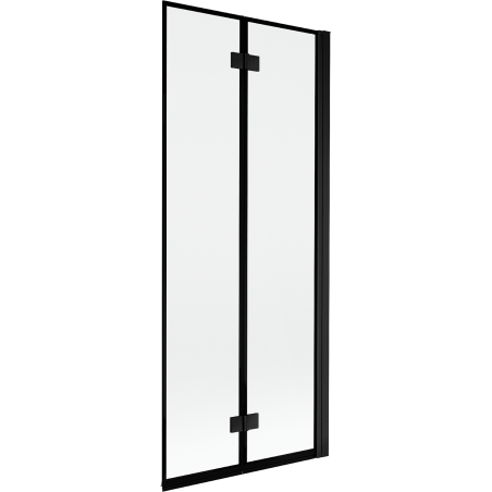 Mexen Mist Duschabtrennung 2-flügelig rechts 80 x 150 cm, schwarzer Rahmen, schwarz - 8A9-080-002-70-70-P