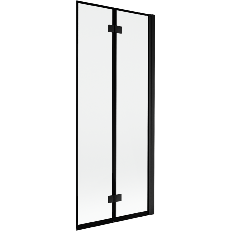 Mexen Mist Duschwand 2-flügelig rechts 80 x 150 cm, schwarzer Rahmen, schwarz - 8A9-080-002-70-70-P