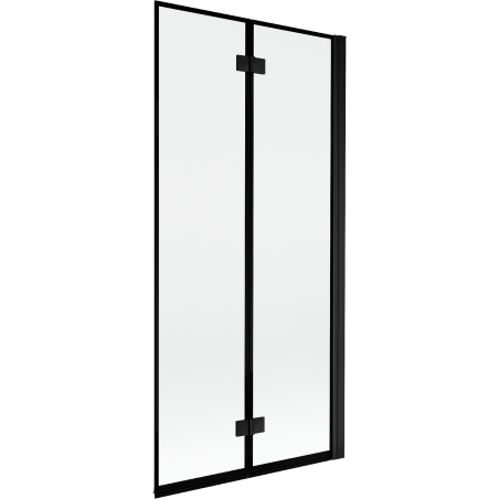 Mexen Mist Duschabtrennung 2-flügelig rechts 90 x 150 cm, schwarzer Rahmen, schwarz - 8A9-090-002-70-70-P
