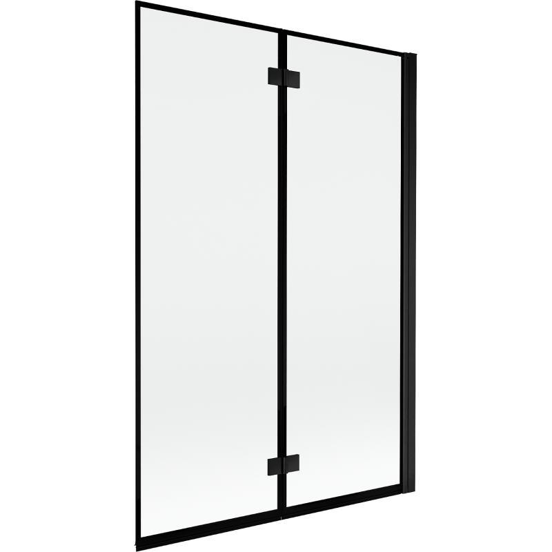Mexen Mist Duschabtrennung 2-teilig rechts 120 x 150 cm, schwarzer Rahmen, schwarz - 8A9-120-002-70-70-P