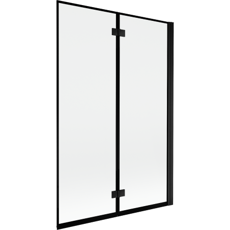 Mexen Mist Duschabtrennung 2-teilig rechts 120 x 150 cm, schwarzer Rahmen, schwarz - 8A9-120-002-70-70-P