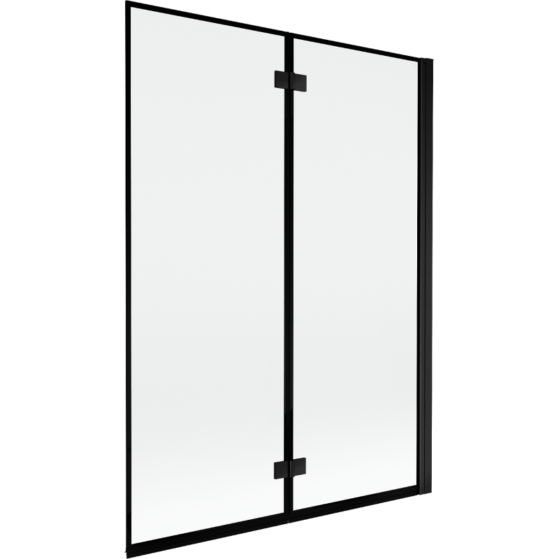Mexen Mist Duschabtrennung, 2-flügelig, rechts, 130 x 150 cm, schwarzer Rahmen, schwarz - 8A9-130-002-70-70-P