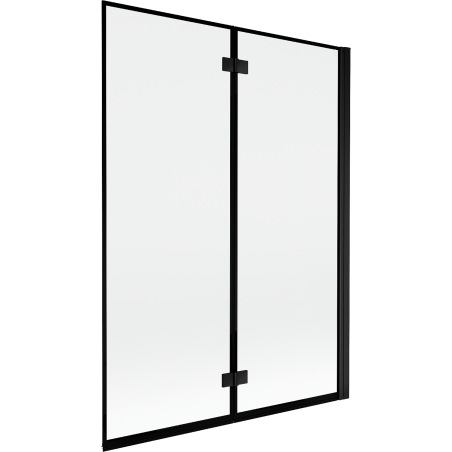 Mexen Mist Duschabtrennung, 2-flügelig, rechts, 130 x 150 cm, schwarzer Rahmen, schwarz - 8A9-130-002-70-70-P