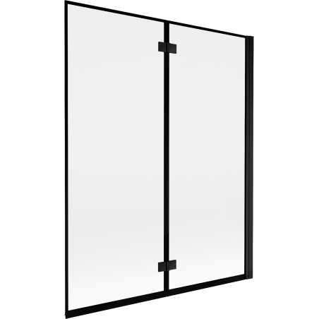Mexen Mist Duschabtrennung, 2-flügelig rechts 140 x 150 cm, schwarzer Rahmen, schwarz - 8A9-140-002-70-70-P
