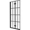 Mexen Mist Duschwand 2-flügelig links 80 x 150 cm, schwarzes Gitter, schwarz - 8A9-080-002-70-77-L