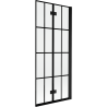 Mexen Mist Duschwand 2-flügelig rechts 80 x 150 cm, schwarzes Gitter, schwarz - 8A9-080-002-70-77-P