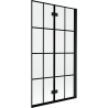 Mexen Mist Duschabtrennung 2-flügelig rechts 100 x 150 cm, schwarzes Gitter, schwarz - 8A9-100-002-70-77-P