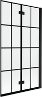 Mexen Mist Duschabtrennung 2-flügelig rechts 100 x 150 cm, schwarzes Gitter, schwarz - 8A9-100-002-70-77-P