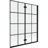 Mexen Mist Duschabtrennung 2-flügelig rechts 140 x 150 cm, schwarzes Gitter, schwarz - 8A9-140-002-70-77-P