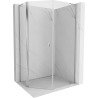 Mexen Mist L asymmetrische fünfeckige Duschkabine mit Drehtür 80 x 90 cm, transparent, Chrom - 8A8L-080-090-01-00