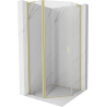 Mexen Mist L fünfeckige, schwenkbare Duschkabine 80 x 80 cm, transparent, gebürstetes Gold - 8A8L-080-080-55-00