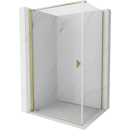 Mexen Mist-B Duschkabine schwenkbar 95 x 75 cm, transparent, gold - 8A2T-095-075-50-00