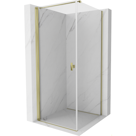 Mexen Mist-B Duschkabine 80 x 80 cm, transparent, gold - 8A2T-080-080-50-00