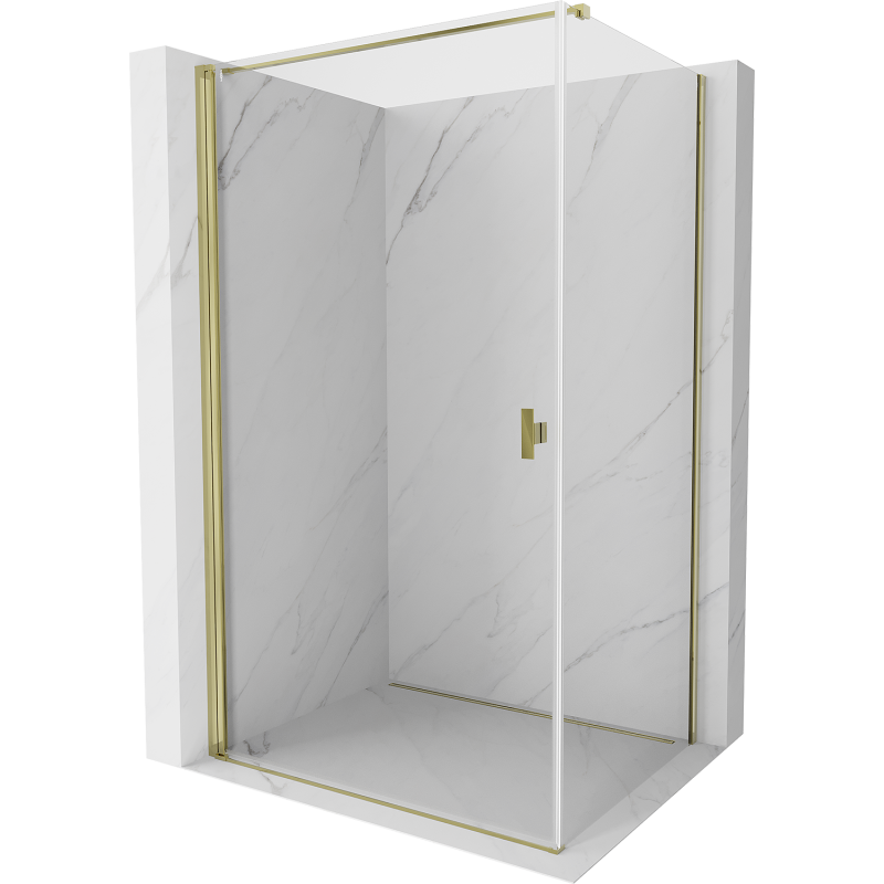 Mexen Mist-B Duschkabine schwenkbar 85 x 80 cm, transparent, gold - 8A2T-085-080-50-00
