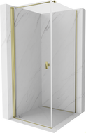 Mexen Mist-B Duschtür Kabine 85 x 85 cm, transparent, gold - 8A2T-085-085-50-00